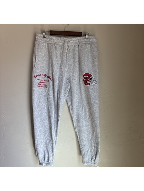 Ultra Game Pants - NFL Ultra Game Kansas City Chiefs Sweatpants Womens Large Grey Fleece Joggers